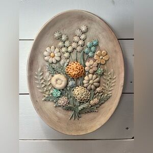 VINTAGE HAND-PAINTED WALL PLAQUE – 1988